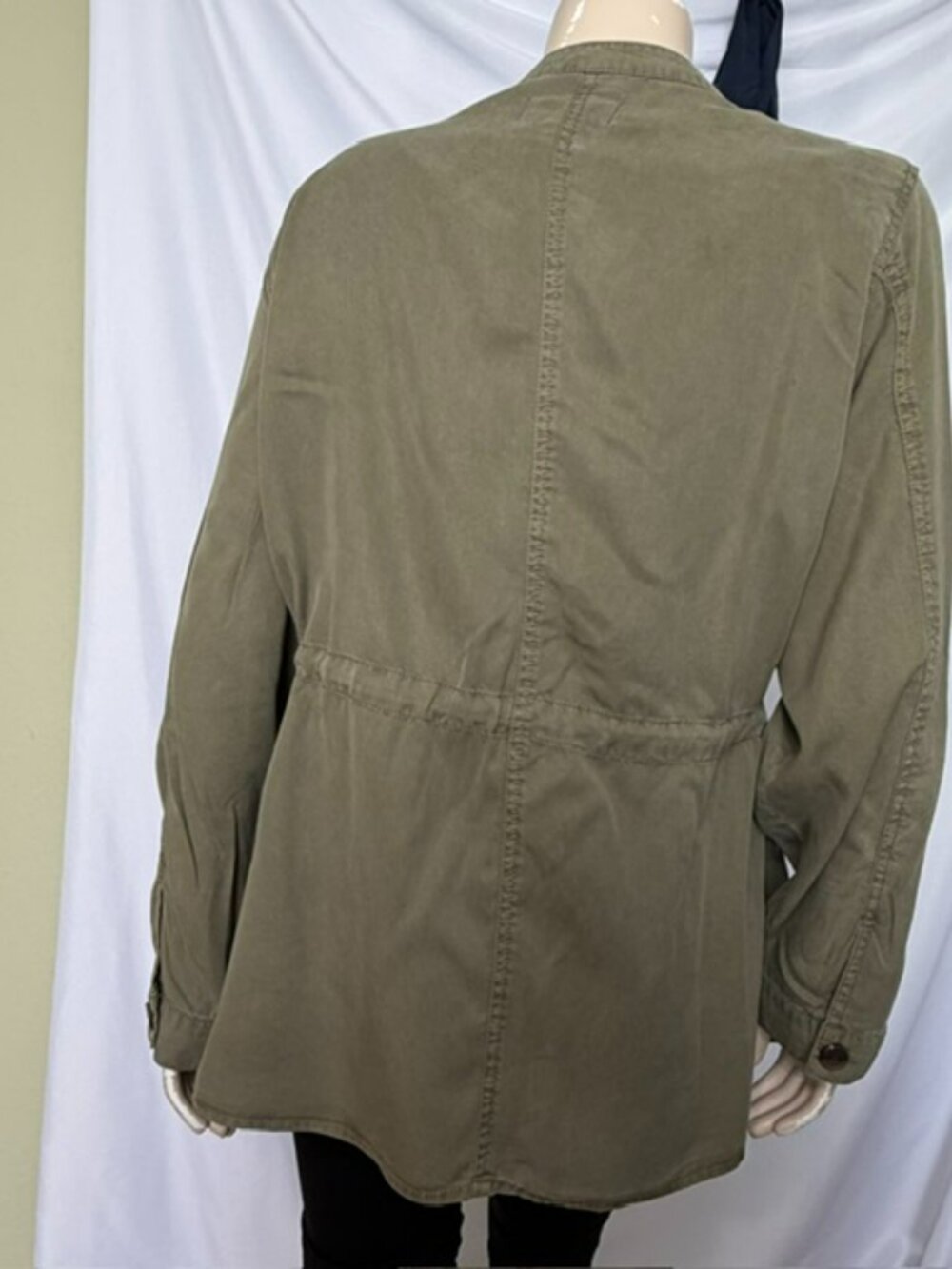 Knox Rose Women's Olive Green Drape Cargo Utility Jacket Size XXL NWT - Picture 2 of 6